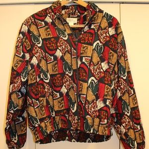 Vintage GDT Too Jacket Retro Print Large One Size